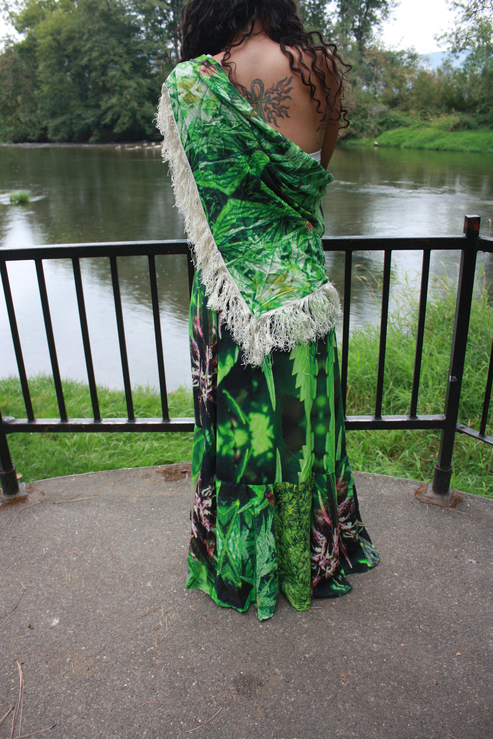 Patchwork Gypsy Skirt w/Pocket Purse